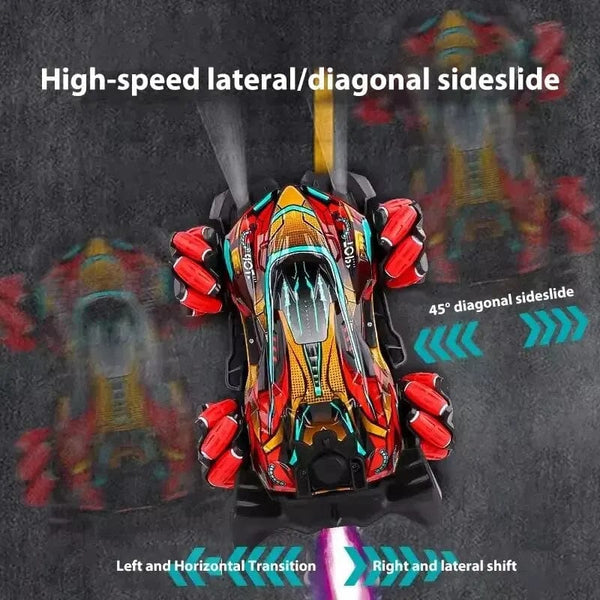 Planet Gates F1 Drift RC Car With Led Lights Music 2.4G Glove Gesture Radio Remote Control Spray Stunt Car 4WD Electric Children Toys
