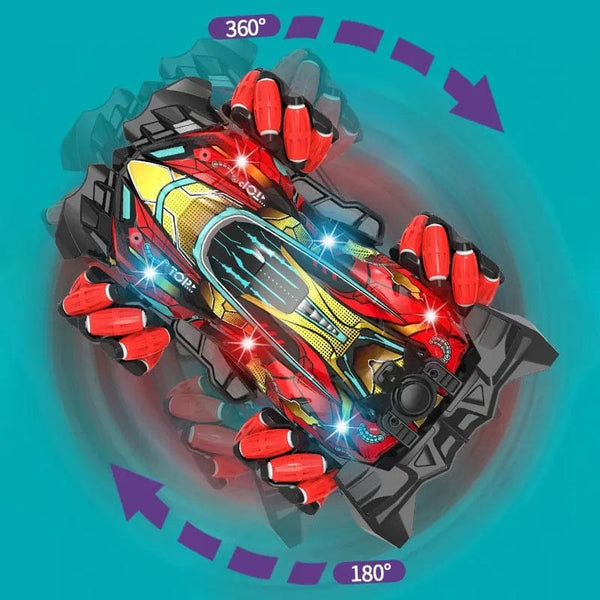 Planet Gates F1 F2 RC Drift Car With Music Led Lights 2.4G Glove Gesture Radio Remote Control Spray Stunt Cars 4WD Electric Children Toys