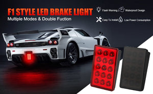 Planet Gates F1 Style Led Brake Pilot Lights 12V 15led Rear Tail Lights Auto  Flash Warning Reverse Stop Safety Signal Lamps For Car SUV Moto