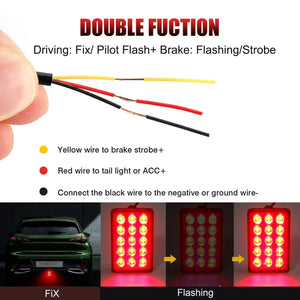 Planet Gates F1 Style Led Brake Pilot Lights 12V 15led Rear Tail Lights Auto  Flash Warning Reverse Stop Safety Signal Lamps For Car SUV Moto