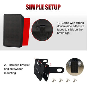 Planet Gates F1 Style Led Brake Pilot Lights 12V 15led Rear Tail Lights Auto  Flash Warning Reverse Stop Safety Signal Lamps For Car SUV Moto