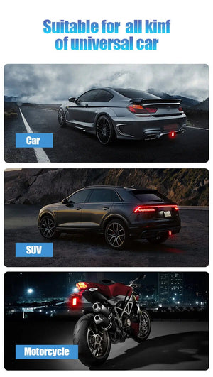 Planet Gates F1 Style Led Brake Pilot Lights 12V 15led Rear Tail Lights Auto  Flash Warning Reverse Stop Safety Signal Lamps For Car SUV Moto