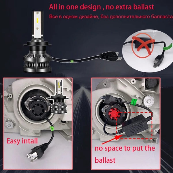 Planet Gates F2 Pro / 4300K / H7 | 1 Year Warranty YHKOMS 80W 14000LM Car Haedlight H4 H7 H1 LED H8 H9 H11 4300K 5000K 6500K 8000K 25000K Auto fog Light 80W 16000LM 12V LED Bulb