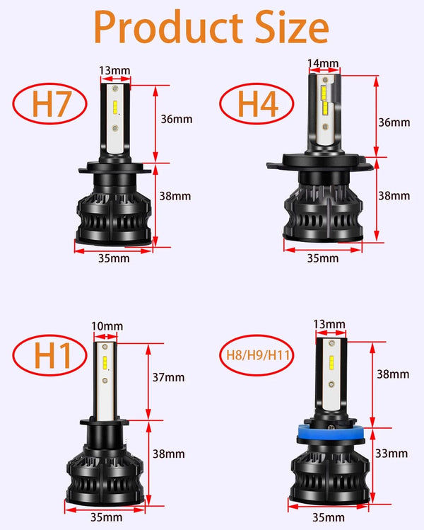 Planet Gates F2 Pro / 4300K / H7 | 1 Year Warranty YHKOMS 80W 14000LM Car Haedlight H4 H7 H1 LED H8 H9 H11 4300K 5000K 6500K 8000K 25000K Auto fog Light 80W 16000LM 12V LED Bulb