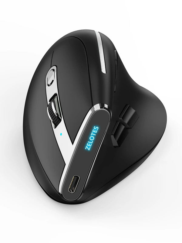 Planet Gates F36 mouse Lefon Bluetooth Vertical Mouse Wireless Ergonomic Mice with OLED Screen RGB USB Optical Rechargeable Mouse for PC Laptop Gaming