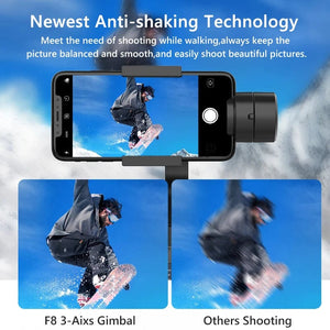 Planet Gates F8 Handheld 3-Axis Gimbal Phone Holder Anti Shake Video Record Stabilizer for Xiaomi iPhone Cellphone Smartphone