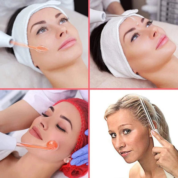 Planet Gates Facial Galvanic High Frequency Facial Therapy Wand For Hair Growth 4 In 1 Acne Removal Skin Care Glass Tube Facial Beauty Tools