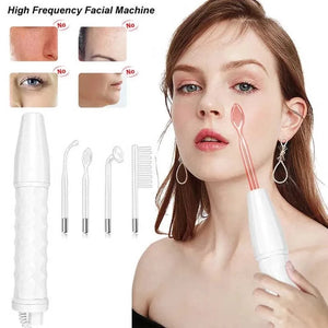 Planet Gates Facial Galvanic High Frequency Facial Therapy Wand For Hair Growth 4 In 1 Acne Removal Skin Care Glass Tube Facial Beauty Tools