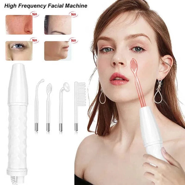 Planet Gates Facial Galvanic High Frequency Facial Therapy Wand For Hair Growth 4 In 1 Acne Removal Skin Care Glass Tube Facial Beauty Tools