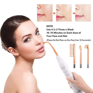 Planet Gates Facial Galvanic High Frequency Facial Therapy Wand For Hair Growth 4 In 1 Acne Removal Skin Care Glass Tube Facial Beauty Tools