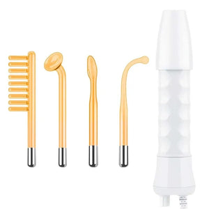 Planet Gates Facial Skin Care High Frequency Facial Wand Portable Hand-Held High Frequency Facial Machine with 4 Pcs Different Tubes