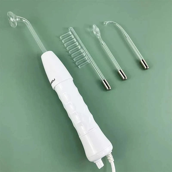 Planet Gates Facial Skin Care High Frequency Facial Wand Portable Hand-Held High Frequency Facial Machine with 4 Pcs Different Tubes