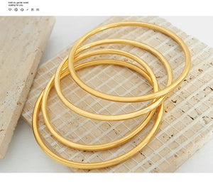 Planet Gates Fadeless Stainless Steel Bangle Bracelet For Women Non Fading Circular Minimalist Women's Hand Bracelets Woman Luxury Jewelry