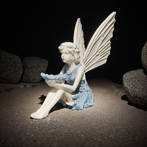 Planet Gates Fairy Bird Feeder 1pc Redemption Angel Resin Ornament, White Bird Feeder Flower Fairy, Sunflower Fairy Statue, Angel Sculpture Resin Ornaments Crafts, New Garden Home Decoration