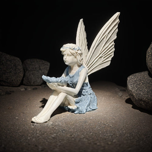 Planet Gates Fairy Bird Feeder 1pc Redemption Angel Resin Ornament, White Bird Feeder Flower Fairy, Sunflower Fairy Statue, Angel Sculpture Resin Ornaments Crafts, New Garden Home Decoration