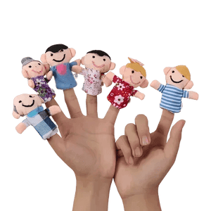 Planet Gates Family 6 pcs 1/5/10pcs Cartoon Biological Animal Finger Puppet Storytelling Hand Puppet Plush Toys Baby Favor Dolls Funny Kids Christmas Gift