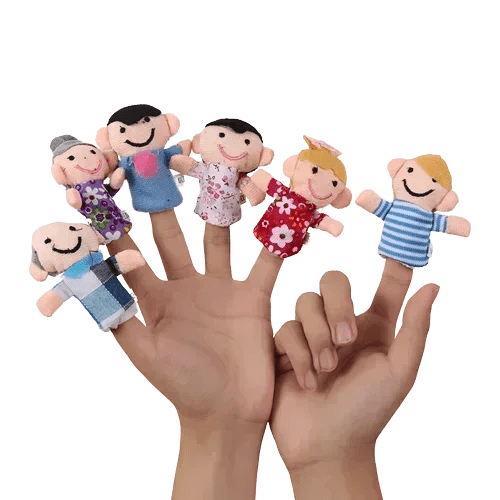 Planet Gates Family 6 pcs 1/5/10pcs Cartoon Biological Animal Finger Puppet Storytelling Hand Puppet Plush Toys Baby Favor Dolls Funny Kids Christmas Gift