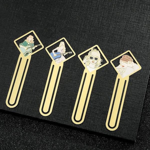 Planet Gates Famous Singer Taylors Creative Metal Bookmarks for Women Men Fans Book Marks Lover Gifts Collection Office School Supplies