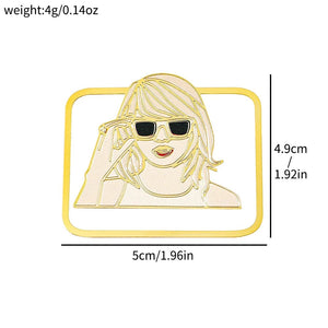 Planet Gates Famous Singer Taylors Creative Metal Bookmarks for Women Men Fans Book Marks Lover Gifts Collection Office School Supplies