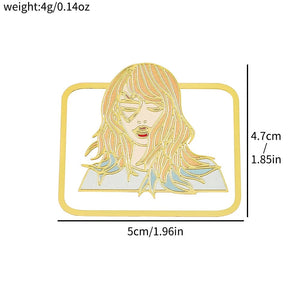 Planet Gates Famous Singer Taylors Creative Metal Bookmarks for Women Men Fans Book Marks Lover Gifts Collection Office School Supplies