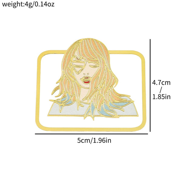 Planet Gates Famous Singer Taylors Creative Metal Bookmarks for Women Men Fans Book Marks Lover Gifts Collection Office School Supplies