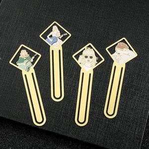 Planet Gates Famous Singer Taylors Creative Metal Bookmarks for Women Men Fans Book Marks Lover Gifts Collection Office School Supplies