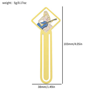 Planet Gates Famous Singer Taylors Creative Metal Bookmarks for Women Men Fans Book Marks Lover Gifts Collection Office School Supplies
