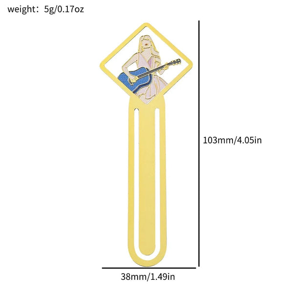 Planet Gates Famous Singer Taylors Creative Metal Bookmarks for Women Men Fans Book Marks Lover Gifts Collection Office School Supplies