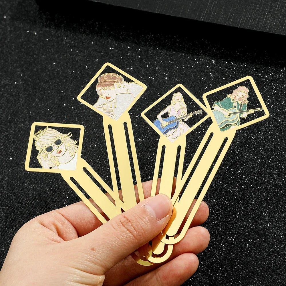 Planet Gates Famous Singer Taylors Creative Metal Bookmarks for Women Men Fans Book Marks Lover Gifts Collection Office School Supplies