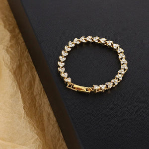 Planet Gates Fashion Charm CZ Tennis Bracelet for Women Crystal Zircon Jewelry Adjustable Gold Color Silver Color Box Chain Bracelets Gift