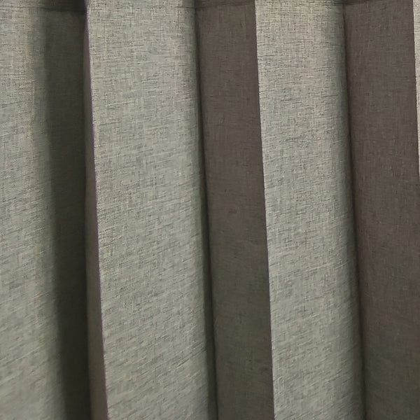 Planet Gates Fashion Grey 1pc Solid Color Shower Curtain With Hooks, Toilet Partition Curtain, Punch-free Waterproof Imitation Linen Bathroom Curtain, Bathroom Accessories