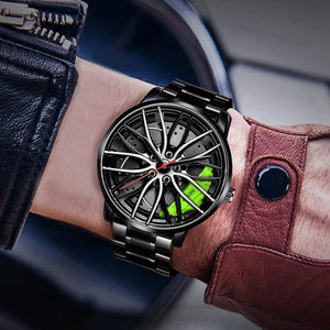 Planet Gates Fashion Men Sports Watches 3d Car Wheel Stainless Steel Band Wrist Watch Men's Quartz Watch Men's Watches