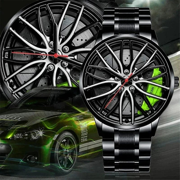 Planet Gates Fashion Men Sports Watches 3d Car Wheel Stainless Steel Band Wrist Watch Men's Quartz Watch Men's Watches