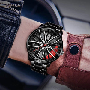 Planet Gates Fashion Men Sports Watches 3d Car Wheel Stainless Steel Band Wrist Watch Men's Quartz Watch Men's Watches