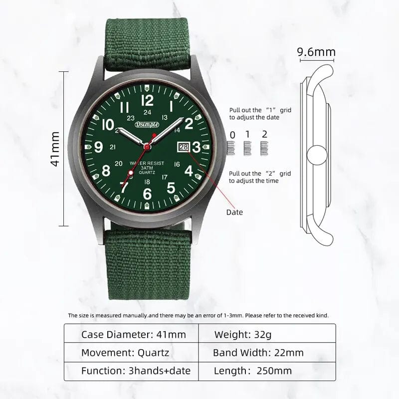 Planet Gates Fashion Mens Watches Luminous Hands Clock Luxury Military Sports Calendar Quartz Wristwatch Men Casual Nylon Watch Reloj Hombre