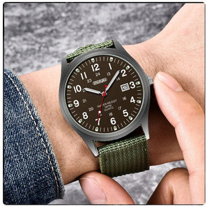 Planet Gates Fashion Mens Watches Luminous Hands Clock Luxury Military Sports Calendar Quartz Wristwatch Men Casual Nylon Watch Reloj Hombre