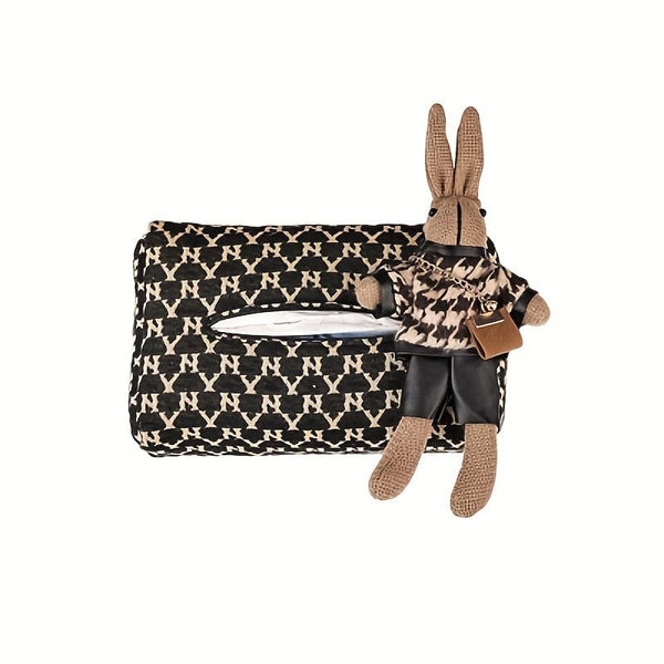 Planet Gates Fashionable & Durable Car Tissue Box with Cute Rabbit Doll - Perfect Gift for Drivers to Stay Clean & Tidy!