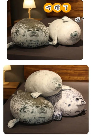 Planet Gates Fat Plush Foca Gorda Seal Toy Stuffed Animal Foca Guatona Peluche Soft Doll Sleeping Pillow Cute Sea Lion Doll Christmas Gift