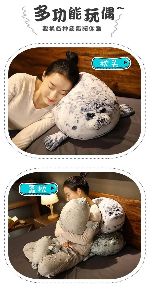 Planet Gates Fat Plush Foca Gorda Seal Toy Stuffed Animal Foca Guatona Peluche Soft Doll Sleeping Pillow Cute Sea Lion Doll Christmas Gift