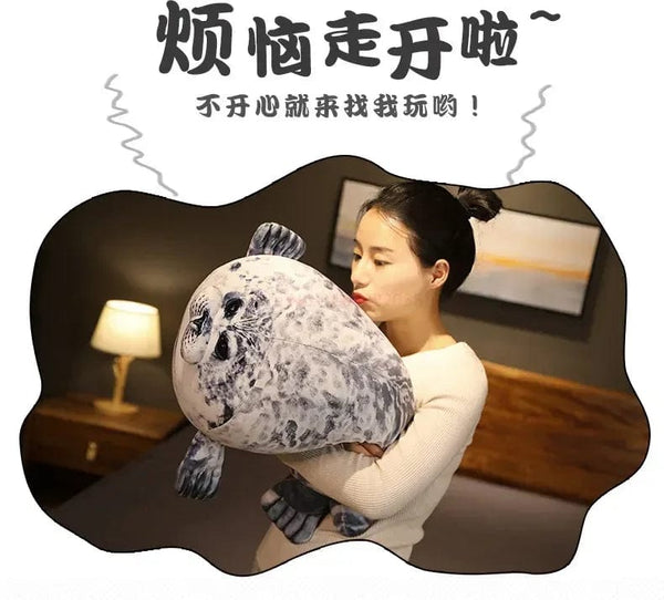 Planet Gates Fat Plush Foca Gorda Seal Toy Stuffed Animal Foca Guatona Peluche Soft Doll Sleeping Pillow Cute Sea Lion Doll Christmas Gift
