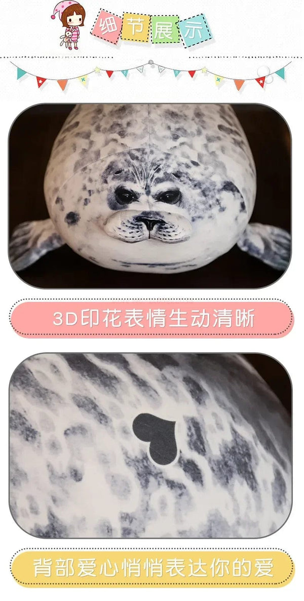 Planet Gates Fat Plush Foca Gorda Seal Toy Stuffed Animal Foca Guatona Peluche Soft Doll Sleeping Pillow Cute Sea Lion Doll Christmas Gift