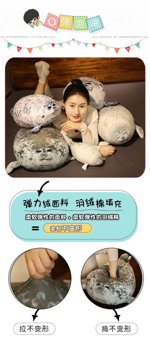 Planet Gates Fat Plush Foca Gorda Seal Toy Stuffed Animal Foca Guatona Peluche Soft Doll Sleeping Pillow Cute Sea Lion Doll Christmas Gift