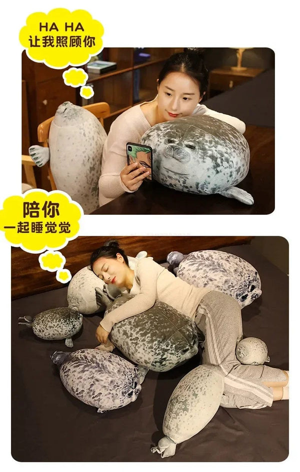 Planet Gates Fat Plush Foca Gorda Seal Toy Stuffed Animal Foca Guatona Peluche Soft Doll Sleeping Pillow Cute Sea Lion Doll Christmas Gift