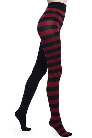 Planet Gates FCCEXIO Striped Yoga Legging Women Print Goth Style Long Tights Casual Punk Ladies Sport High Waist Workout Elastic Leggings