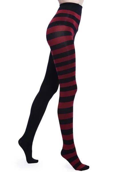 Planet Gates FCCEXIO Striped Yoga Legging Women Print Goth Style Long Tights Casual Punk Ladies Sport High Waist Workout Elastic Leggings