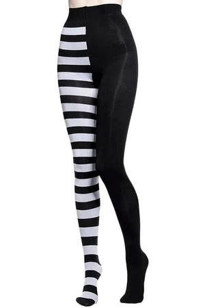 Planet Gates FCCEXIO Striped Yoga Legging Women Print Goth Style Long Tights Casual Punk Ladies Sport High Waist Workout Elastic Leggings