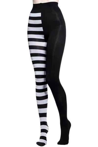 Planet Gates FCCEXIO Striped Yoga Legging Women Print Goth Style Long Tights Casual Punk Ladies Sport High Waist Workout Elastic Leggings
