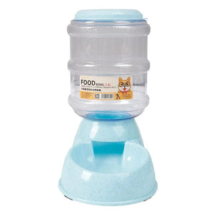 Planet Gates Feeder Blue Dog Automatic Feeders Plastic Water Bottle Cat Bowl Feeding and Drinking Dog Water Dispenser Pet Feeding Bowl Pet Supplies