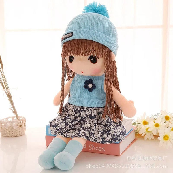 Planet Gates Feier-maoziBLUE / 45cm 45CM Stuffed Plush Toy Girl's Kids Birthday Gift Stuffed Girl Doll Plush Wedding Rag Doll Cute RagDoll Toy for Girl Boy Gift