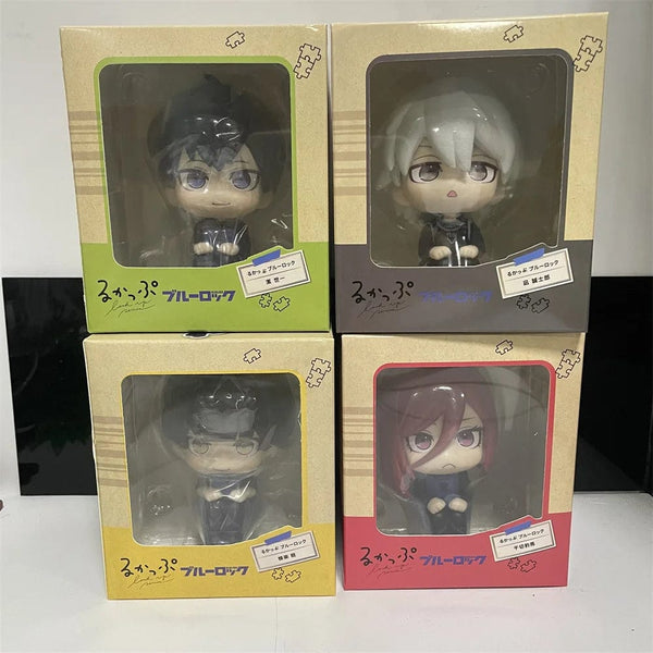 Planet Gates feng le hui bo box Anime Figures BLUE LOCK LOOK UP Isagi Yoichi Chigiri Hyoma Nagi Seishiro Action Figures PVC Toys for Children Collector 10cm